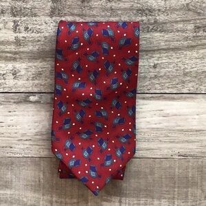 2/$15 Christian Dior red purple tie